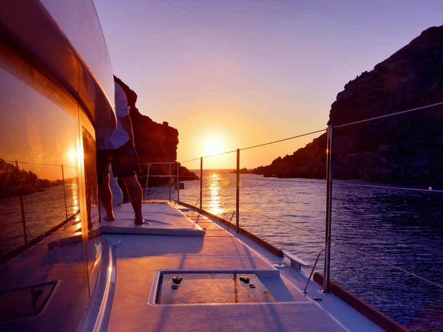 Rethymno: Luxury Sunset Cruise with Dinner and Drinks - The 18:00 stop near Panormo village: swimming, snorkeling, SUP (and when it may change)