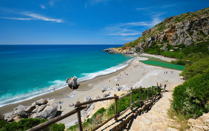 Rethymno: Preveli Palms, Damnioni & Plakia Beach & Canyon - The South Coast Route: Pickup, Air-Conditioned Comfort, and Real Time on the Beach