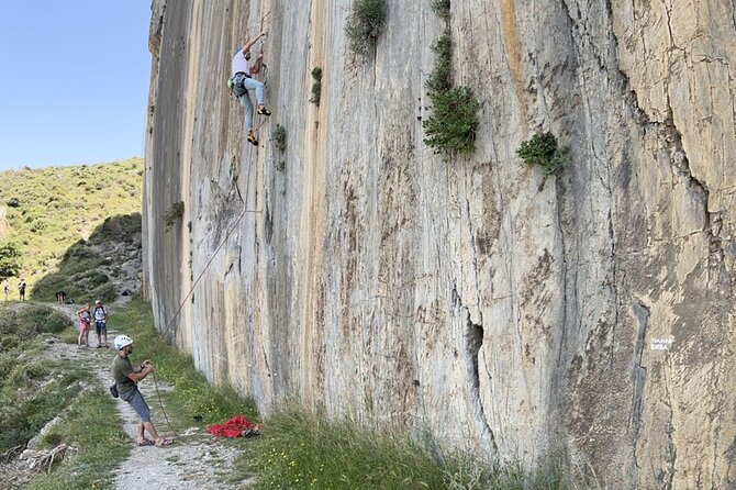 Rock Climbing on Crete with a Guide at Rethymnon, Plakias beach - George’s Safety Briefing (15 to 20 Minutes) and the Warm-Up Game Plan