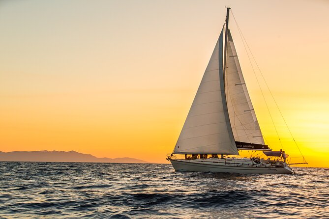 SAILING DAY 4.5h-5h or SUNSET 3h-4.5h from Hersonissos CRETE - Boat size, comfort, and what small-group really feels like