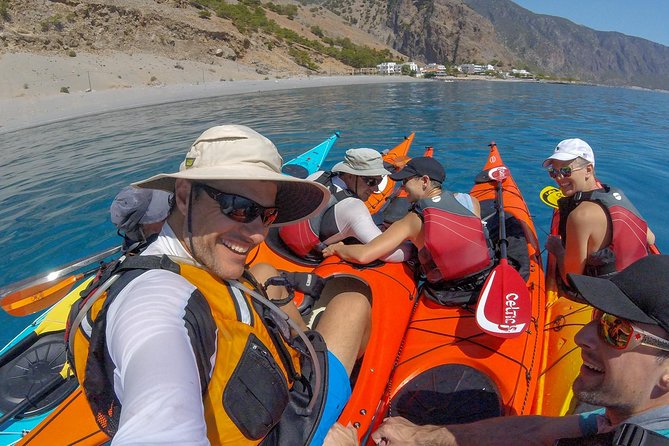 Sea Kayaking Sfakia, Crete - Loutro lunch stop: taverna food, vegetarian options, and a real village break