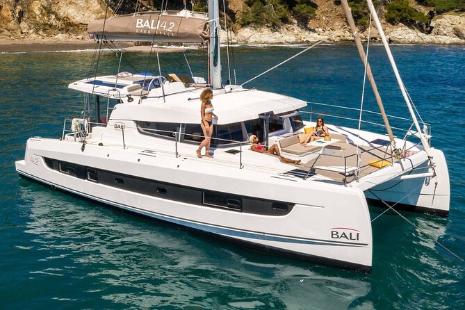 Semi Private trips Catamaran Bali from Sfakia - Marmara Beach marble stop: your best lunch and swim window
