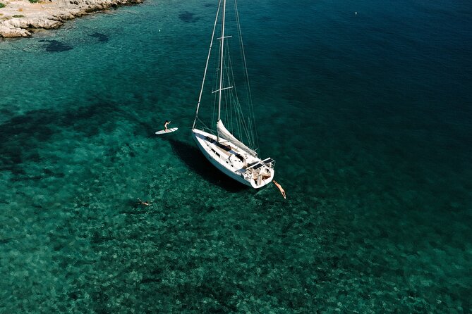 Small Group Sailing Cruise from Agios Nikolaos in Mirabello Bay - Kolokitha anchor time: swim, snorkel, fish, and switch it up