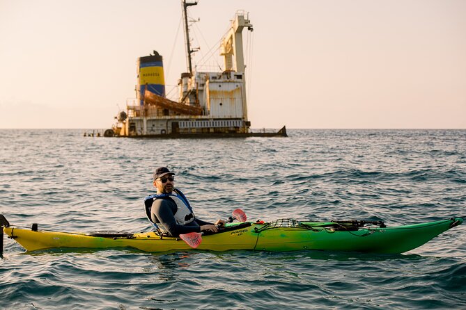 Sunset Kayak Tour to Kissamos Bay Shipwreck & Exclusive Beach - Private beach time: rest, swim, and snorkel with gear included