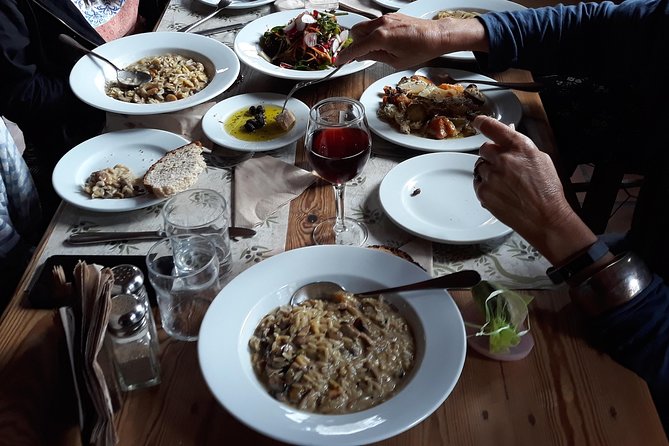 Wine & Olive Oil Tour with Lunch at Milia Mountain Retreat - Vouves Olive Tree Museum: coffee time under a still-living icon
